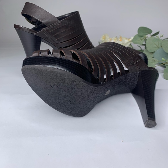 brown leather heels  8 - Picture 5 of 6